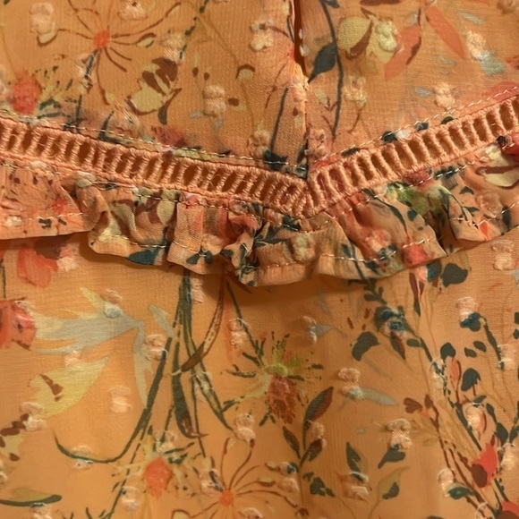 👚Lauren Conrad blouse size M boho Romantic Flowy Sheer - Picture 7 of 10